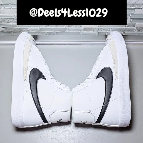 Nike Blazer Mid '77 Womens/Kids White Black Total Orange - Picture 5 of 7